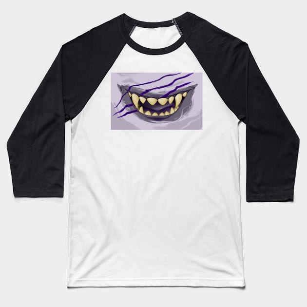 Gamzee sObEr Smile Baseball T-Shirt by buzzingRoyalty